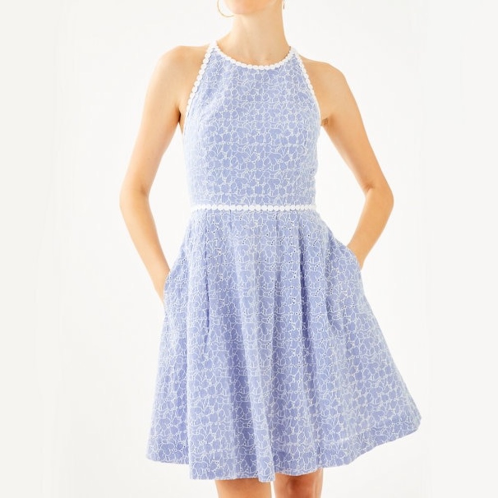 Lilly Pulitzer seersucker dress with pockets